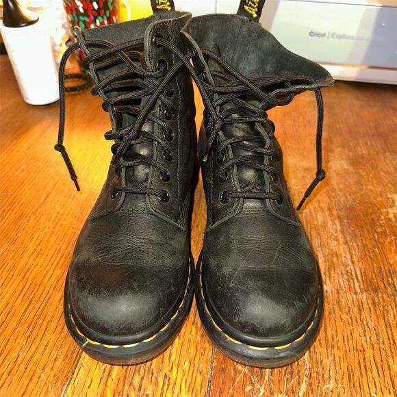 Dr. Martens 1460 Pascal Women's Black Combat Boots Size 6 - Picture 11 of 12